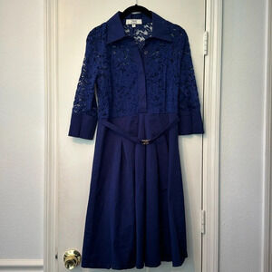 MISSMAY retro 50's vintage flare lace classic dress size large